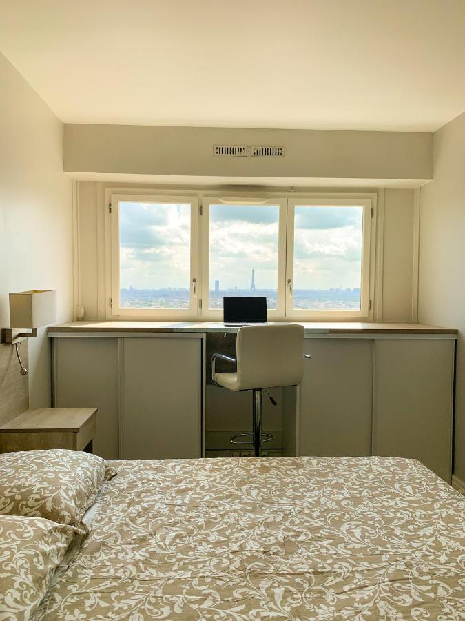 Vue Panoramique Sur Paris : Sublime Appartement Au Centre De กูร์เบอวัวร์ ภายนอก รูปภาพ