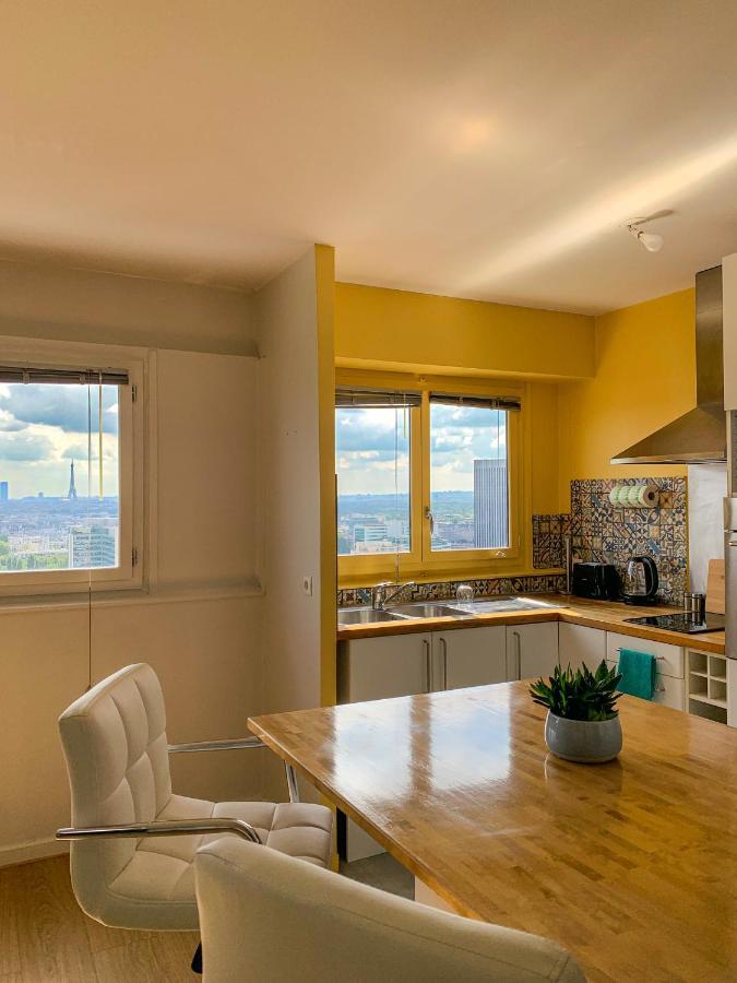 Vue Panoramique Sur Paris : Sublime Appartement Au Centre De กูร์เบอวัวร์ ภายนอก รูปภาพ